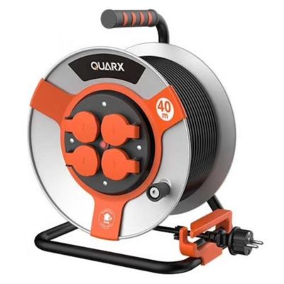 Enrouleur QUARX Chantier 40m H05VV F 3G1 5mm² tambour métallique - vue 3