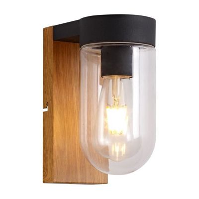 Applique extérieure CABAR BRILLIANT bois métalverre E27 1x40W - vue 2