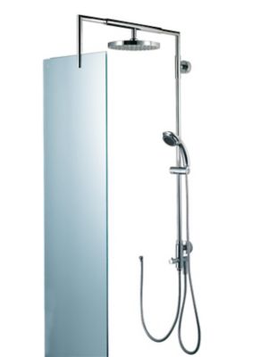 Kit de douche universel rond pour paroi de douche