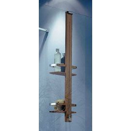 Étagère de douche bois