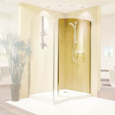 Paroi de douche fixe arrondie Liberté blanche