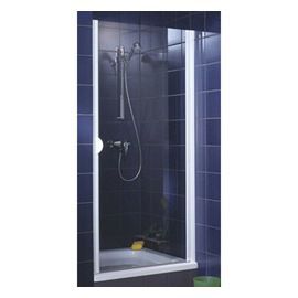 Porte pivotante profilés blancs 80 cm + anticalcaire Sunny