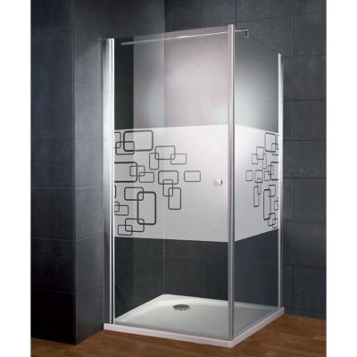 Porte de douche pivotante + paroi Soft cube 90 x 90 cm