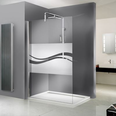 Paroi de douche verre avec fixil 120 cm Walk In Free Liane