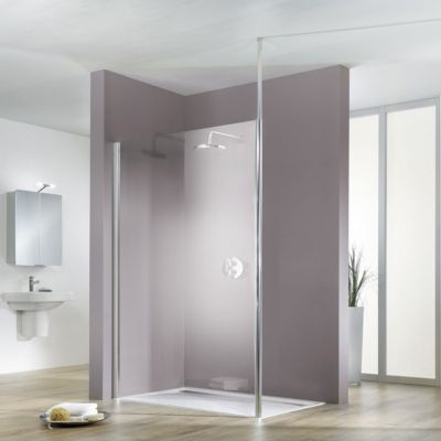 Paroi de douche verre transp. fixil 100cm Walk In Solo Light