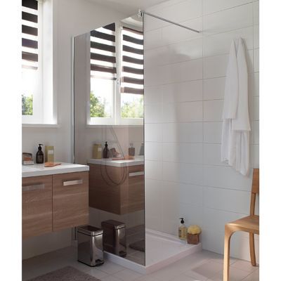 Paroi de douche verre de sécurité miroir 120 cm Walk In Free