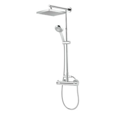 Kit de douche thermostatique tête carrée