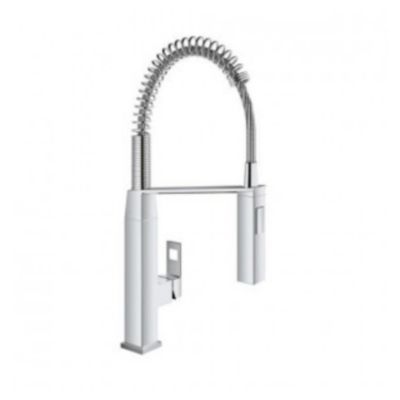GROHE Mitigeur cuisine Eurocube Bec haut chrome douchette extractible