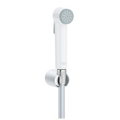 GROHE Douchette hygiène intime + support mural Tempesta-F Trigger Spray - 1 jet - blanc - chromé/blanc 27812IL1