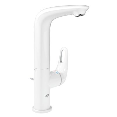 Mitigeur lavabo Eurostyle Grohe - Monocommande - Taille L - Blanc - Gamme Professionnelle
