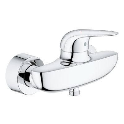 Mitigeur monocommande Douche GROHE Wave Montage mural apparent GROHE SilkMove GROHE StarLight Chrome