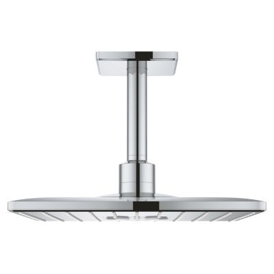 GROHE Douche de tête 2 jets et bras 142mm Rainshower SmartActive 310 Cube Chrome