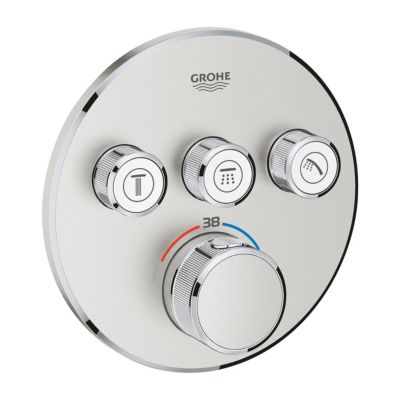 Thermostatique pour installation encastrée 3 sorties GROHE Métal Chromé Fixe Douche