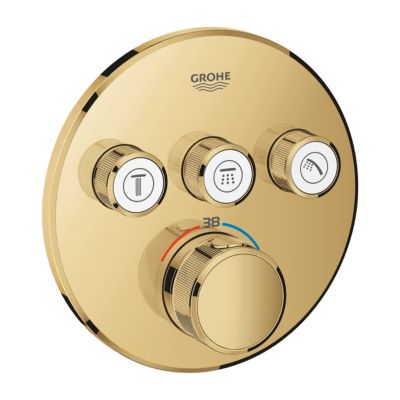 Mitigeur thermostatique de douche GROHE GROHTHERM SMARTCONTROL 3 soupapes Cool Sunrise 29121GL0