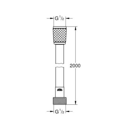 Flexible de douche MOVARIO 2000mm - GROHE - 28413002