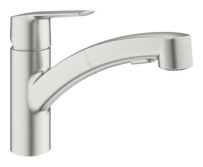 Mitigeur de cuisine bec bas avec douchette Start Grohe nickel - Grohe