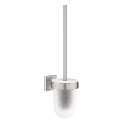 GROHE QuickFix Start Cube Porte balai de WC Finition Supersteel 40977DC0 à visser ou à coller