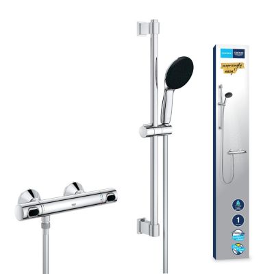 GROHE Precision Flow Mitigeur Thermostatique ensemble de douche avec barre 60cm 34800001