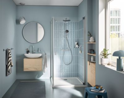 Colonne de douche avec mitigeur thermostatique Economie d'eau GROHE Vitalio Start System 250 Chromé 26677001 - vue 1