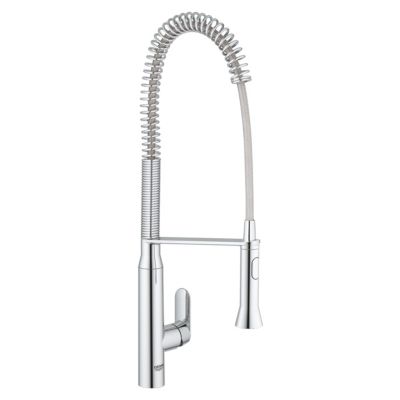 GROHE K7 Mitigeur monocommande évier, bec mobile professionnel 2 jets, chromé 32950000