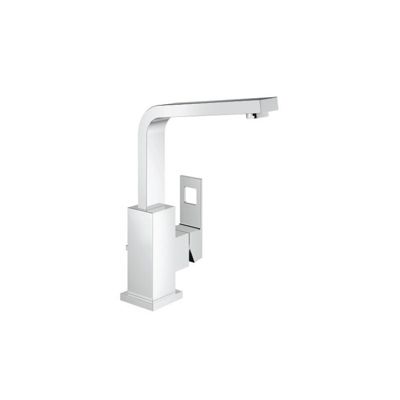 GROHE Mitigeur lavabo Eurocube Bec haut Bec pivotant 90° Limiteur de température Economie d'eau Chrome Taille