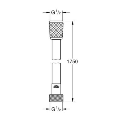 Flexible de douche ROTAFLEX TWISTSTOP 1750mm - GROHE - 28410001