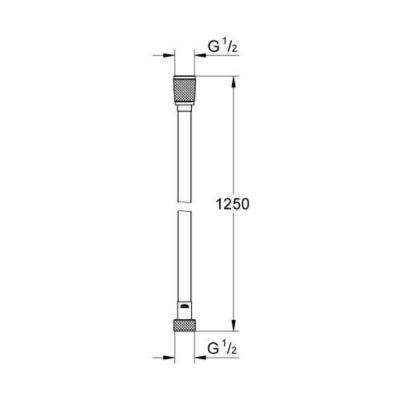 Flexible de douche SILVERFLEX TWISTSTOP 1,25m - GROHE PROFESSIONAL - 28362001