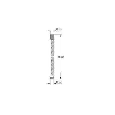 GROHE flexible en metal 1500mm