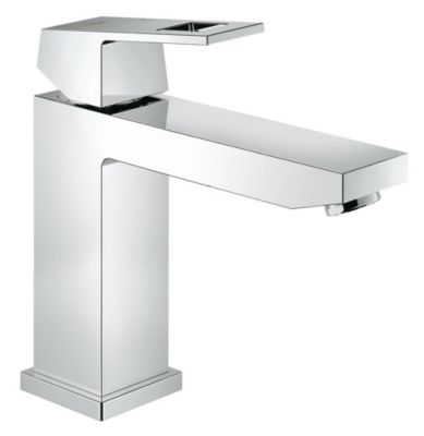 Robinet de Salle de Bains Eurocube Corps Lisse Bec Medium Ecojoy GROHE 23446000 Fixe Chromé Monotrou