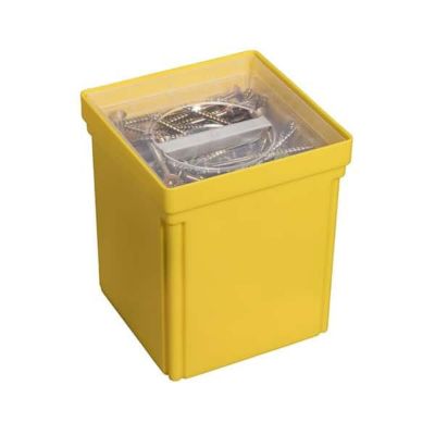 Casier visserie avec couvercle EuroPlus Insert L1303 Jaune