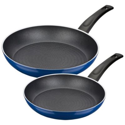 GSW Set de poêles - DREAMLINE - 2 pièces - 24/28 cm - Aluminium forgé - Revêtement nid d’abeille - Induction Bleu - vue 2