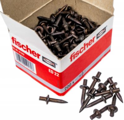 Clou a frapper fischer ED en acier clou de fixation pour beton 18 mm 200 pieces