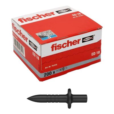 Clou à frapper fischer ED en acier clou de fixation pour béton 18 mm 200 pièces