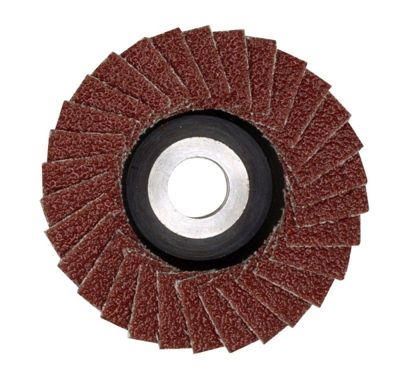 Disques de ponçage à lamelles LWS Corindon 50 mm Granulation 100 Pour métaux et bois