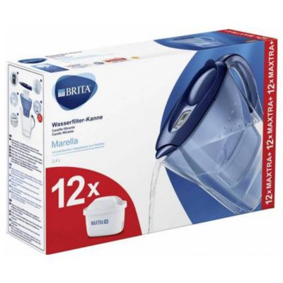 Brita Marella carafe filtrante bleue 2,4 L avec 12 cartouches MAXTRA Pro All-in-1