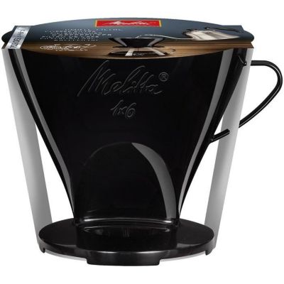 Porte filtre 1x6 Melitta noir plastique Pour Over deux sorties fenêtres de contrôle
