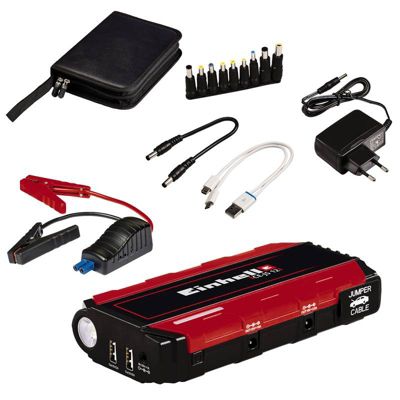 Einhell Station d'énergie Booster de démarrage ce js 12 12 v Pic : Temps de charge : 5h Livré en sacoche avec câble d'aide au démarrage câble usb MicroMini usb - vue 2