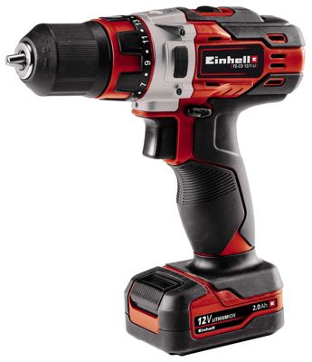 Einhell Perceuse Visseuse sans fil TE-CD 12/1 Li - 20 positions - 5 embouts - 2 batteries 2,0Ah