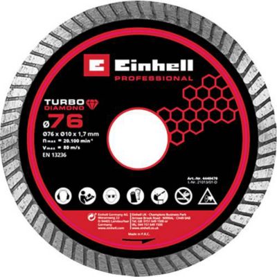 Disque de coupe diamant ? 76 mm ? 1 8 mm ? Alésage 10 mm ? Pour carrelage et faïence ? Vitesse max. 80 / - vue 4