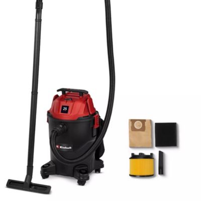 Einhell Aspirateur eaux et poussières TC VC 2555 capacité d’aspiration 180 mbar cuve inox 25 avec filtre et buse - vue 2