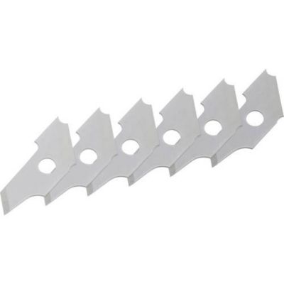 Wolfcraft 5893000 6 lames de rechange en acier carbone 22 mm pour trépan