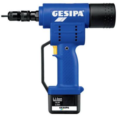 Pistolet pour écrous à sertir sans fil Gesipa FireBird 1457414 14.4 V 2 Ah Li Ion + batterie + chargeur + mallette
