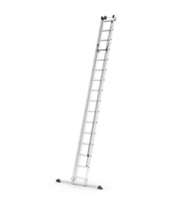 Hailo Echelle coulissante à corde ProfiStep Duo - 2 x 16 échelons - 9,51m Gris - vue 3