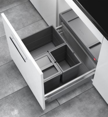 Poubelle de cuisine encastrable AS Allegro S220 + 2x6 Hailo