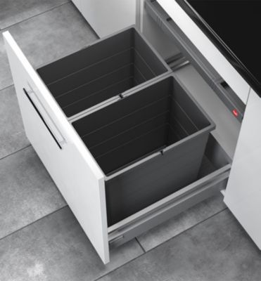 Poubelle de cuisine encastrable AS Allegro S380 2x28L Hailo