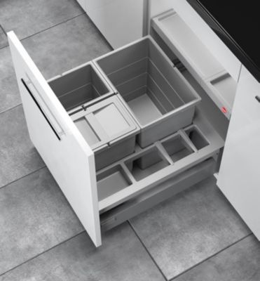 Poubelle de cuisine encastrable pour meuble coulissant Hailo Separato K 500