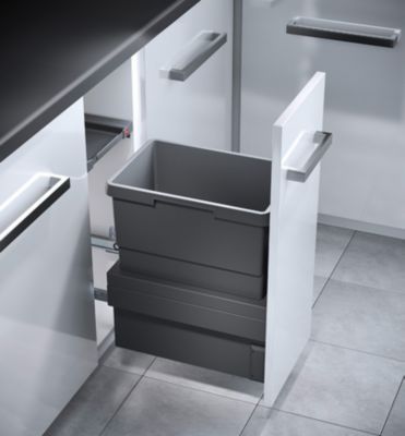 Poubelle de cuisine coulissante encastrable Hailo Cargo Synchro