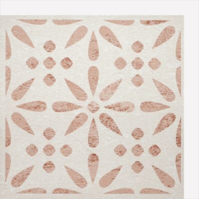 Lot de 6 dalles adhésive murales Wall Tiles DC FIX Carreaux de ciment fleurs vintage L. 30,5 x l.30,