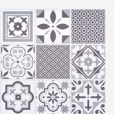 Lot de 6 dalles adhésive murales Wall Tiles DC FIX Carreaux de ciment style oriental L. 30,5 x l.30,