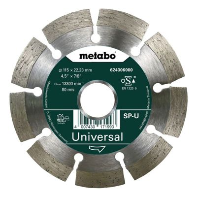 Disque diamant METABO 115x22 23 mm Vitesse max: 13.300 /min - vue 3